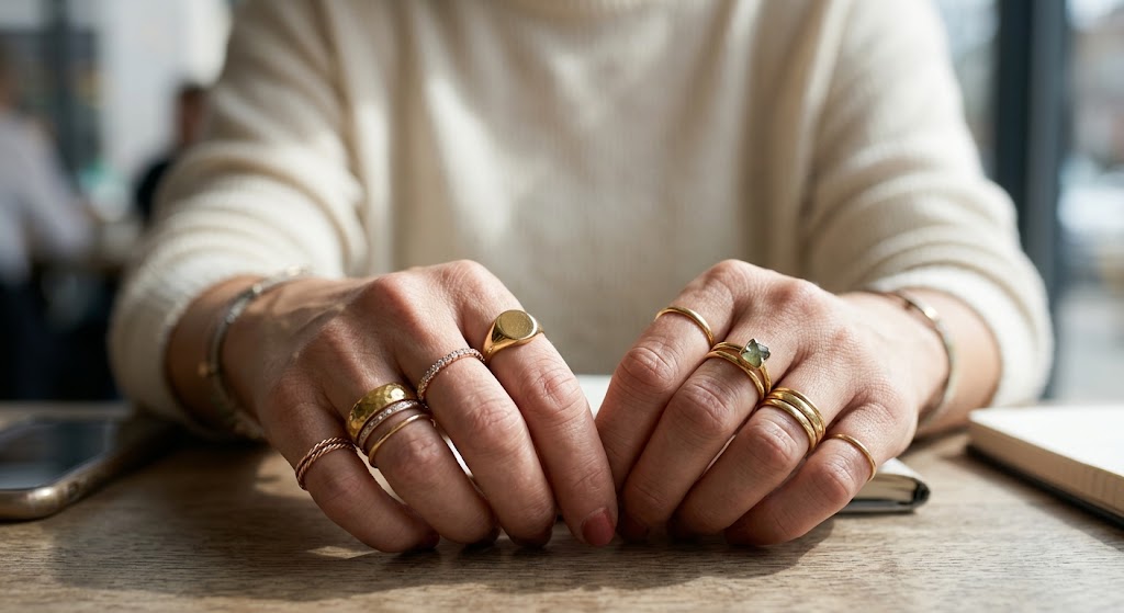 Gaya Stacked Ring Lagi Hits! Ini Cara Padu Padan Cincin Emas Agar Makin Modis