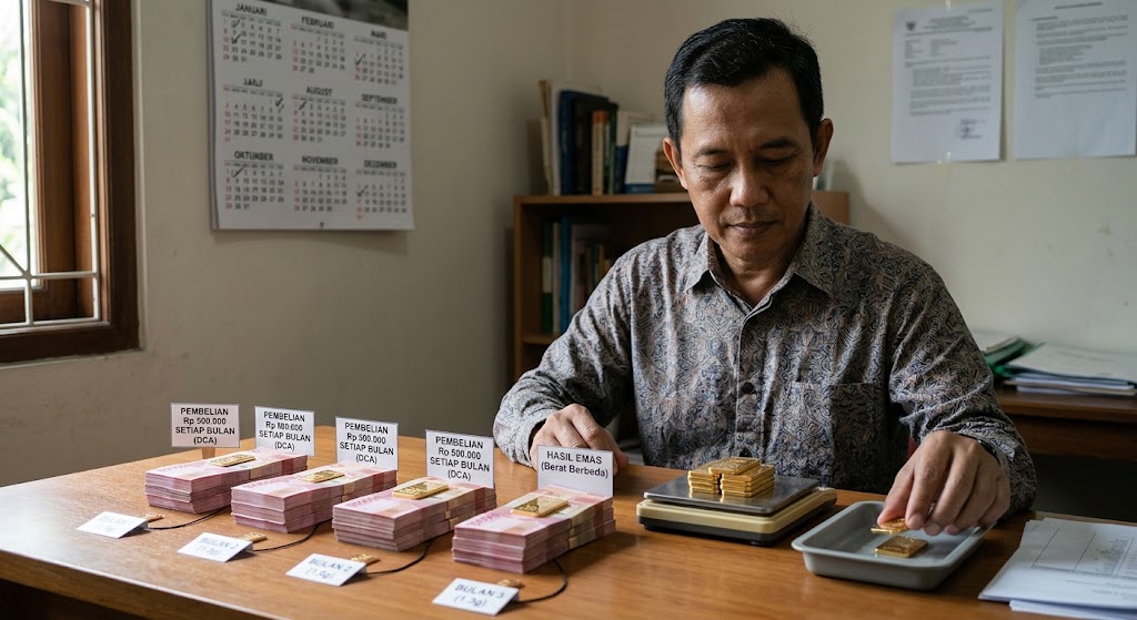 Strategi Dollar Cost Averaging Emas: Trik Menabung Emas Tanpa Pusing Harga